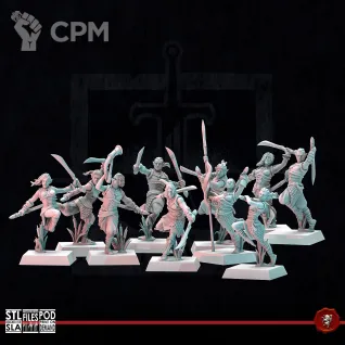Описание картинки Tree Kin Bladedancers от Manufactorum76 по цене 1 100руб | Свободный Рынок Миниатюр - СРМ