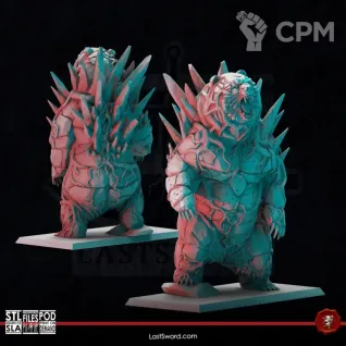 Описание картинки Elemental Bear от PocketSized Prints по цене 2 700руб | Свободный Рынок Миниатюр - СРМ