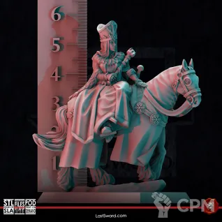 Описание картинки Zarina on Horse от Manufactorum76 по цене 450руб | Свободный Рынок Миниатюр - СРМ