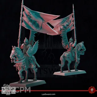 Описание картинки Kislev Winged Hussars от Recruiter по цене 1 700руб | Свободный Рынок Миниатюр - СРМ