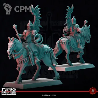 Описание картинки Kislev Winged Hussars от Recruiter по цене 1 700руб | Свободный Рынок Миниатюр - СРМ