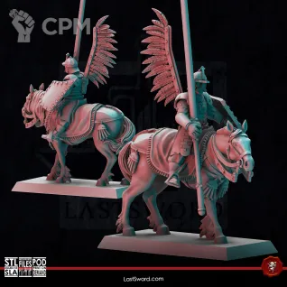 Описание картинки Kislev Winged Hussars от Recruiter по цене 1 700руб | Свободный Рынок Миниатюр - СРМ