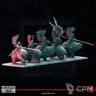 Описание картинки Kislev Winged Hussars on bears от Recruiter по цене 2 250руб | Свободный Рынок Миниатюр - СРМ