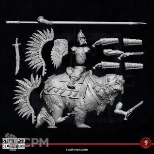 Описание картинки Kislev Winged Hussars on bears от Recruiter по цене 2 250руб | Свободный Рынок Миниатюр - СРМ