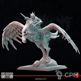 Описание картинки Archmage on pegasus от Recruiter по цене 1 500руб | Свободный Рынок Миниатюр - СРМ
