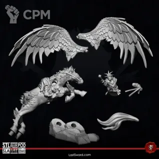 Описание картинки Archmage on pegasus от Recruiter по цене 1 500руб | Свободный Рынок Миниатюр - СРМ