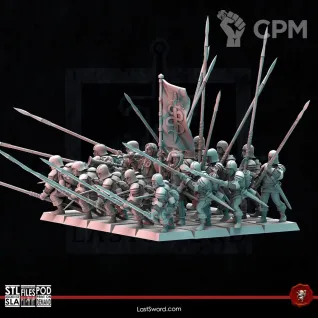 Описание картинки State Troops / Spearmen - 10 Штук от MrMetalHorror по цене 1 500руб | Свободный Рынок Миниатюр - СРМ