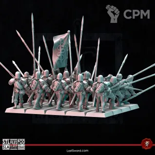 Описание картинки State Troops / Spearmen - 10 Штук от MrMetalHorror по цене 1 500руб | Свободный Рынок Миниатюр - СРМ