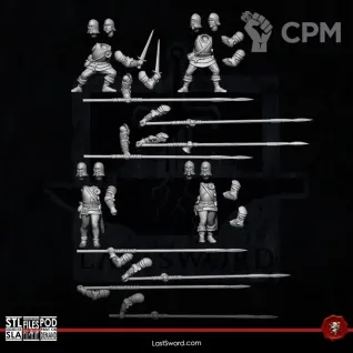 Описание картинки State Troops / Spearmen - 10 Штук от MrMetalHorror по цене 1 500руб | Свободный Рынок Миниатюр - СРМ
