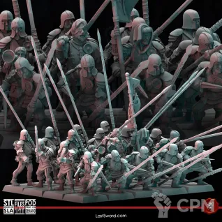 Описание картинки State Troops / Spearmen - 10 Штук от MrMetalHorror по цене 1 500руб | Свободный Рынок Миниатюр - СРМ