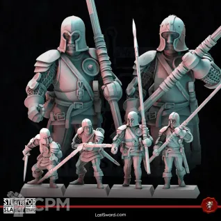 Описание картинки State Troops / Spearmen - 10 Штук от MrMetalHorror по цене 1 500руб | Свободный Рынок Миниатюр - СРМ
