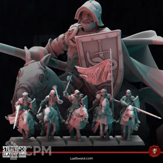 Описание картинки Free Blades Knights Horse от 3Д-Печка по цене 1 100руб | Свободный Рынок Миниатюр - СРМ