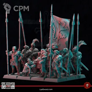 Описание картинки Varns Claws Pikemen от 3Д-Печка по цене 1 300руб | Свободный Рынок Миниатюр - СРМ