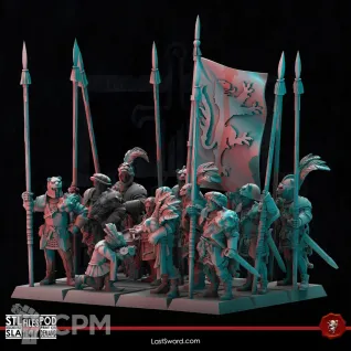 Описание картинки State Troops / Spearmen - 10 Штук от MrMetalHorror по цене 1 500руб | Свободный Рынок Миниатюр - СРМ