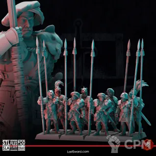 Описание картинки Varns Claws Pikemen от 3Д-Печка по цене 1 300руб | Свободный Рынок Миниатюр - СРМ