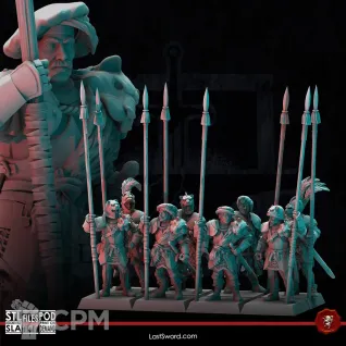 Описание картинки State Troops / Spearmen - 10 Штук от MrMetalHorror по цене 1 500руб | Свободный Рынок Миниатюр - СРМ