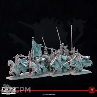 Описание картинки Bretonnian Grail Knights Squad от 3Д-Печка по цене 3 000руб | Свободный Рынок Миниатюр - СРМ