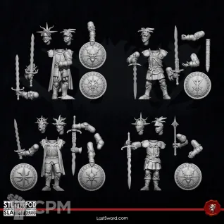 Описание картинки Empire Sun knights on foot от Recruiter по цене 1 500руб | Свободный Рынок Миниатюр - СРМ