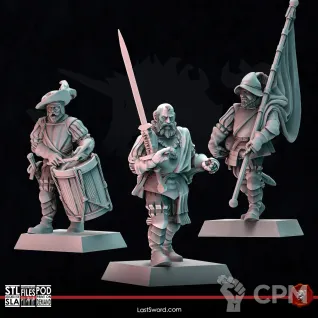 Описание картинки Empire Halberdiers &amp; Greatswords от Recruiter по цене 1 500руб | Свободный Рынок Миниатюр - СРМ