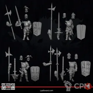Описание картинки Empire Halberdiers &amp; Greatswords от Recruiter по цене 1 500руб | Свободный Рынок Миниатюр - СРМ