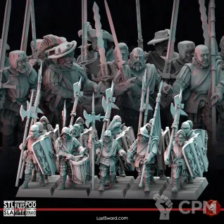 Описание картинки Empire Halberdiers &amp; Greatswords от Recruiter по цене 1 500руб | Свободный Рынок Миниатюр - СРМ