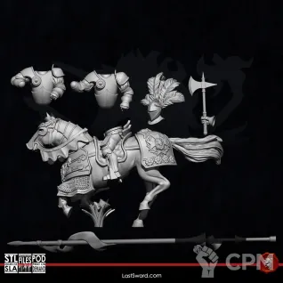Описание картинки Empire Reichguard on horses от Recruiter по цене 2 000руб | Свободный Рынок Миниатюр - СРМ