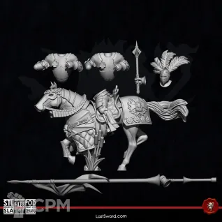 Описание картинки Empire Reichguard on horses от Recruiter по цене 2 000руб | Свободный Рынок Миниатюр - СРМ