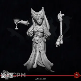 Описание картинки Bretonnian Grail Damsel от 3Д-Печка по цене 150руб | Свободный Рынок Миниатюр - СРМ