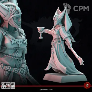 Описание картинки Bretonnian Grail Damsel от 3Д-Печка по цене 150руб | Свободный Рынок Миниатюр - СРМ