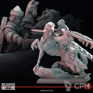 Описание картинки King On Hippogriff от 3Д-Печка по цене 1 200руб | Свободный Рынок Миниатюр - СРМ