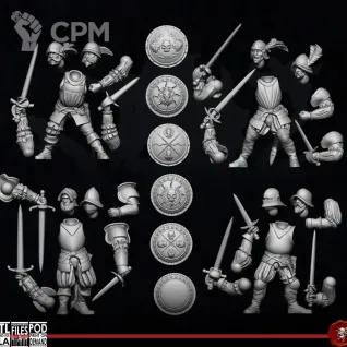 Описание картинки Empire Swordsmen от Recruiter по цене 1 500руб | Свободный Рынок Миниатюр - СРМ