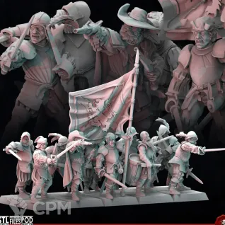 Описание картинки Empire Swordsmen от Recruiter по цене 1 500руб | Свободный Рынок Миниатюр - СРМ