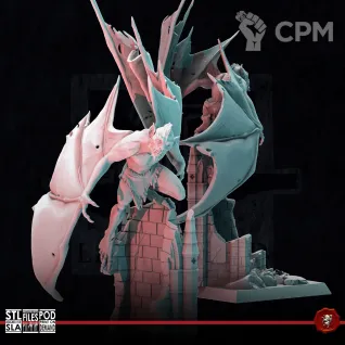Описание картинки Bestial Winged Vampires от Manufactorum76 по цене 500руб | Свободный Рынок Миниатюр - СРМ