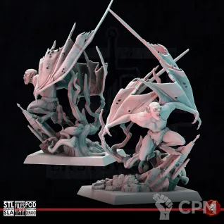 Описание картинки Bestial Winged Vampires от Manufactorum76 по цене 500руб | Свободный Рынок Миниатюр - СРМ