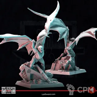 Описание картинки Bestial Winged Vampires от 3Д-Печка по цене 400руб | Свободный Рынок Миниатюр - СРМ