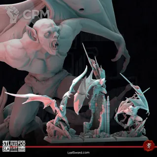 Описание картинки Bestial Winged Vampires от 3Д-Печка по цене 400руб | Свободный Рынок Миниатюр - СРМ