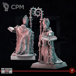 Описание картинки Undead Necromancer on Foot от Manufactorum76 по цене 160руб | Свободный Рынок Миниатюр - СРМ