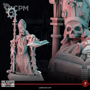 Описание картинки Undead Necromancer on Foot от 3Д-Печка по цене 150руб | Свободный Рынок Миниатюр - СРМ