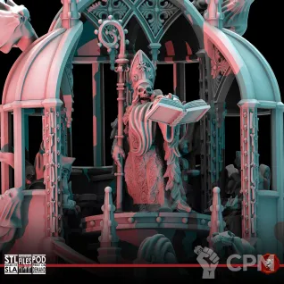 Описание картинки Spectral Veil Altar от Manufactorum76 по цене 4 625руб | Свободный Рынок Миниатюр - СРМ