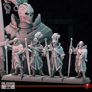 Описание картинки Ordo Draconis Wight Blades от Manufactorum76 по цене 1 200руб | Свободный Рынок Миниатюр - СРМ