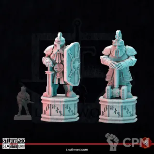 Описание картинки Dwarf Statues от 3Д-Печка по цене 450руб | Свободный Рынок Миниатюр - СРМ