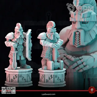 Описание картинки Dwarf Statues от 3Д-Печка по цене 450руб | Свободный Рынок Миниатюр - СРМ