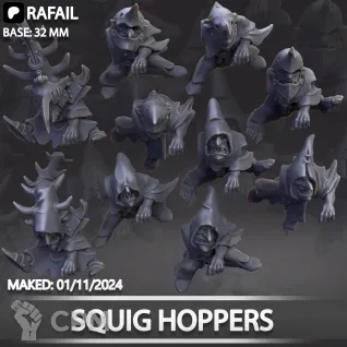 Описание картинки Squig Hoppers от Naggaroth Night по цене 300руб | Свободный Рынок Миниатюр - СРМ