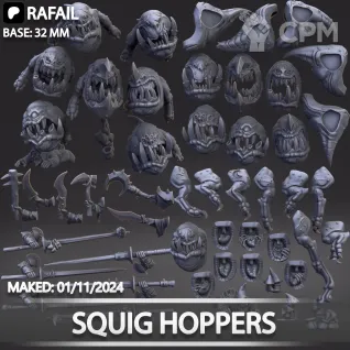 Описание картинки Squig Hoppers от Naggaroth Night по цене 300руб | Свободный Рынок Миниатюр - СРМ