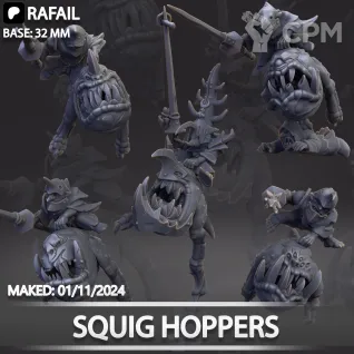 Описание картинки Squig Hoppers от Naggaroth Night по цене 300руб | Свободный Рынок Миниатюр - СРМ