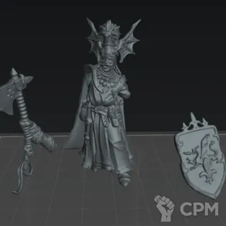 Описание картинки Sir Cecil Gastonne, the Wyrm Slayer от Alexandrian workshop по цене 300руб | Свободный Рынок Миниатюр - СРМ