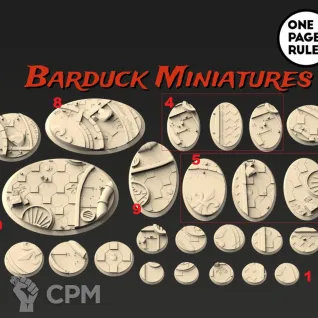 Описание картинки Базы/Подставки Battle Sisters Круглые 75х46мм от Barduck Miniatures по цене 720руб | Свободный Рынок Миниатюр - СРМ