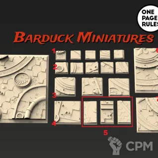 Описание картинки Базы/Подставки Battle Sisters Квадратные 150х100мм от Barduck Miniatures по цене 1 339руб | Свободный Рынок Миниатюр - СРМ