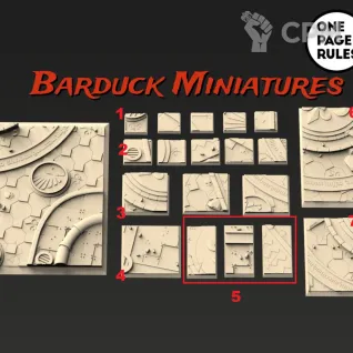 Описание картинки Базы/Подставки Battle Sisters Квадратные 100х50мм от Barduck Miniatures по цене 689руб | Свободный Рынок Миниатюр - СРМ