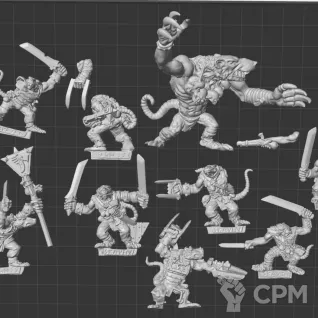Описание картинки Skaven Warband от White Rhino по цене 799руб | Свободный Рынок Миниатюр - СРМ